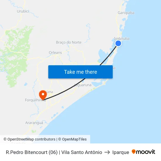R.Pedro Bitencourt (06) | Vila Santo Antônio to Iparque map