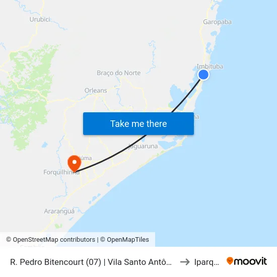 R. Pedro Bitencourt (07) | Vila Santo Antônio to Iparque map