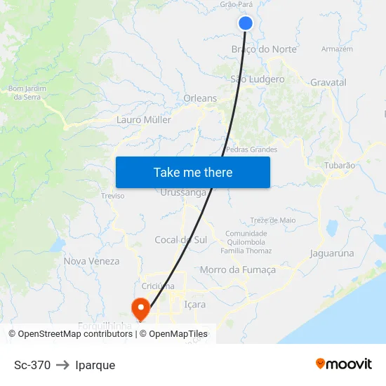 Sc-370 to Iparque map