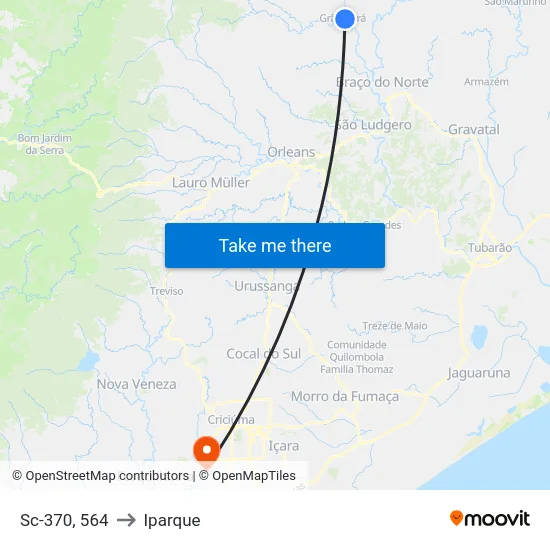Sc-370, 564 to Iparque map