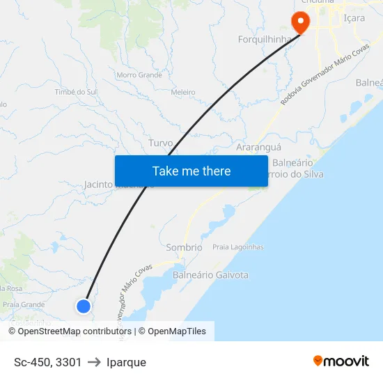 Sc-450, 3301 to Iparque map