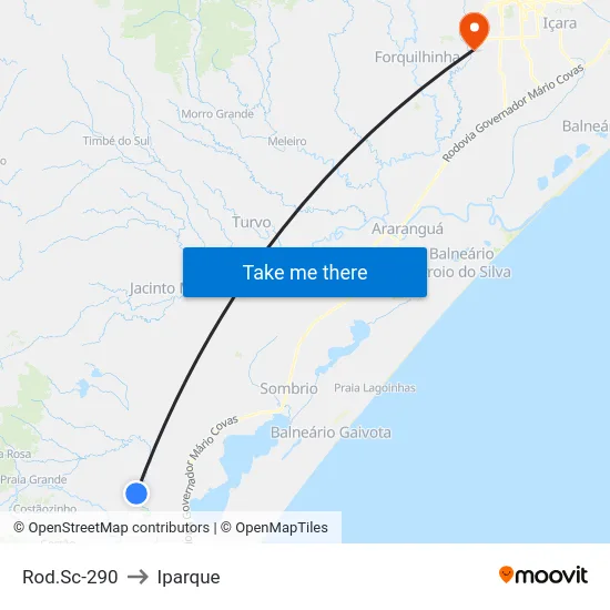Rod.Sc-290 to Iparque map