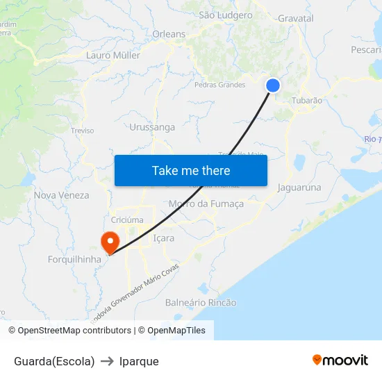 Guarda(Escola) to Iparque map