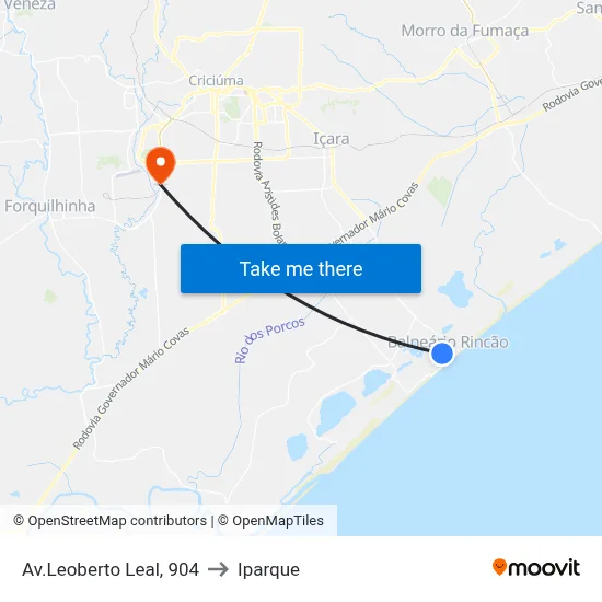 Av.Leoberto Leal, 904 to Iparque map