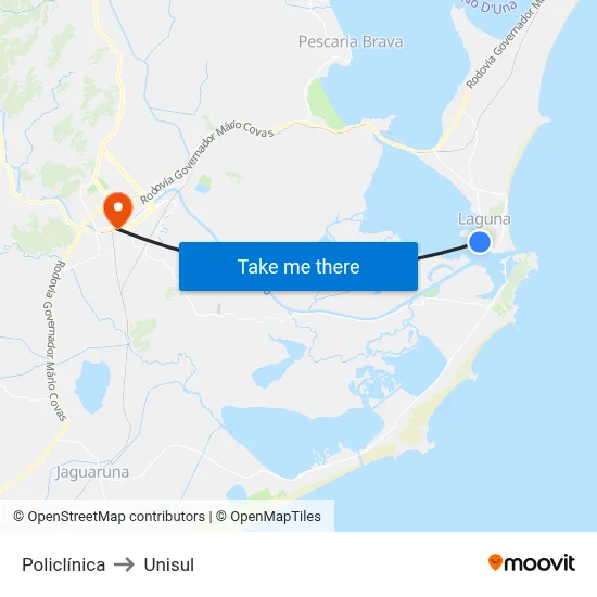 Policlínica to Unisul map