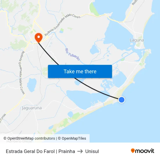 Estrada Geral Do Farol | Prainha to Unisul map