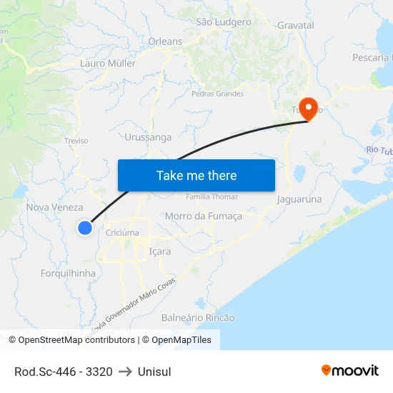 Rod.Sc-446 - 3320 to Unisul map