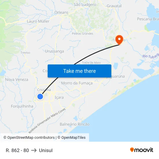 R. 862 - 80 to Unisul map