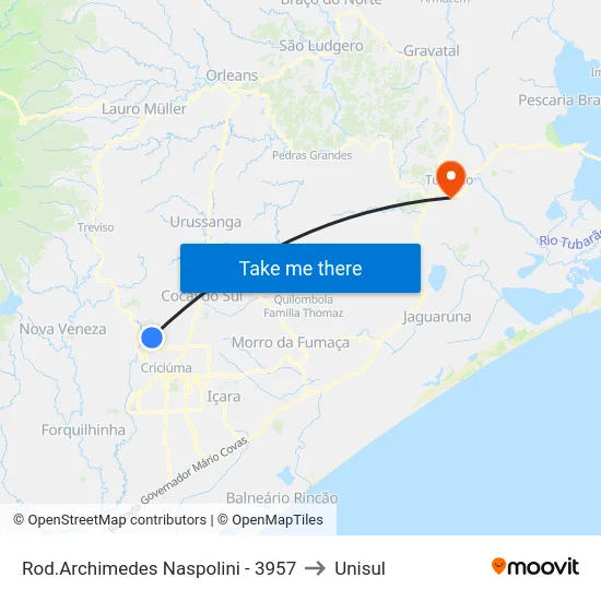 Rod.Archimedes Naspolini - 3957 to Unisul map