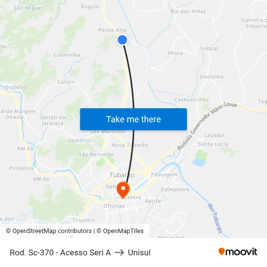 Rod. Sc-370 - Acesso Seri A to Unisul map