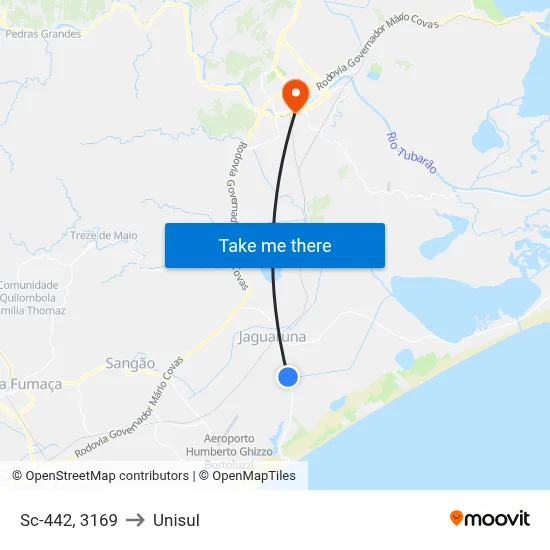 Sc-442, 3169 to Unisul map