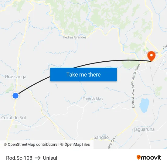 Rod.Sc-108 to Unisul map