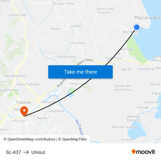 Sc-437 to Unisul map