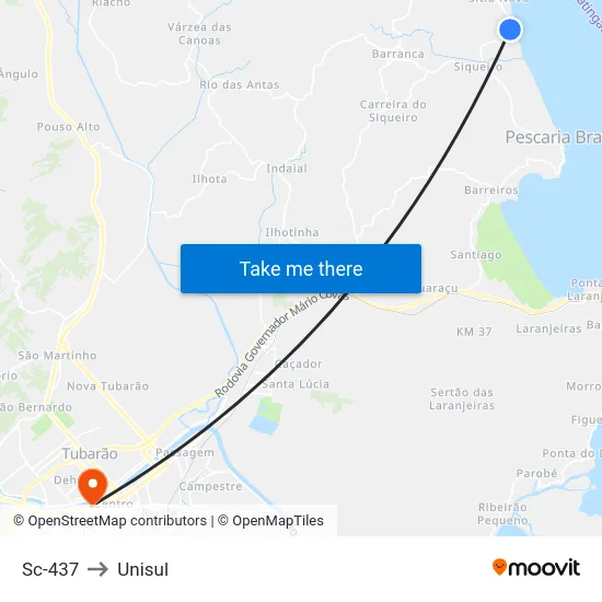 Sc-437 to Unisul map