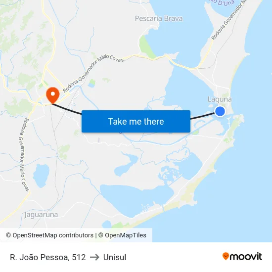 R. João Pessoa, 512 to Unisul map