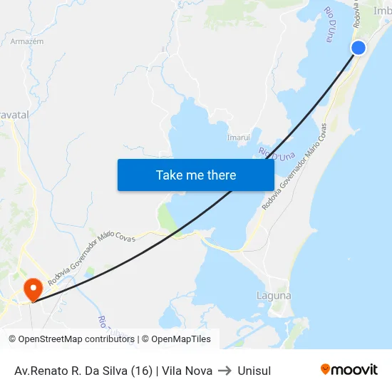 Av.Renato R. Da Silva (16) | Vila Nova to Unisul map