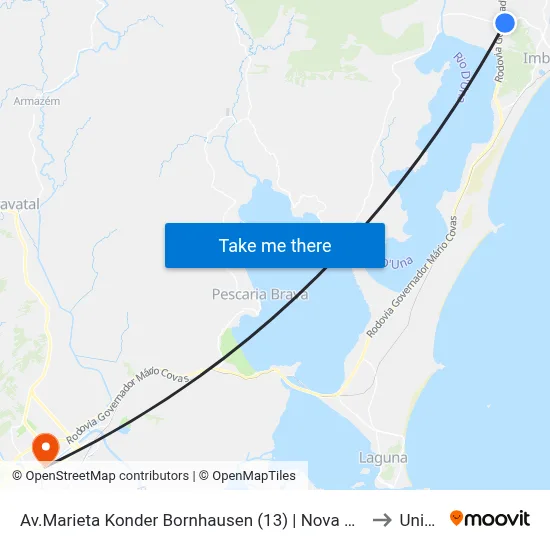 Av.Marieta Konder Bornhausen (13) | Nova Brasília to Unisul map