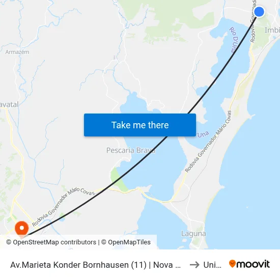 Av.Marieta Konder Bornhausen (11) | Nova Brasília to Unisul map