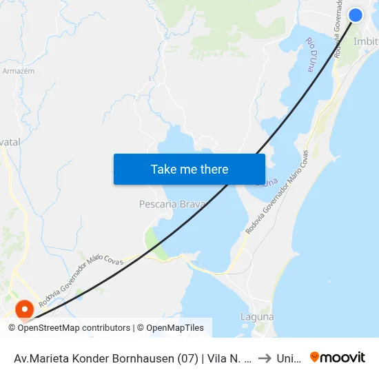 Av.Marieta Konder Bornhausen (07) | Vila N. Alvorada to Unisul map