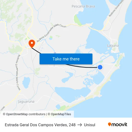 Estrada Geral Dos Campos Verdes, 248 to Unisul map
