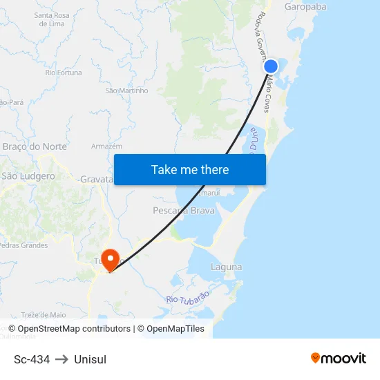 Sc-434 to Unisul map