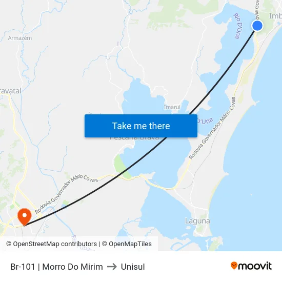 Br-101 | Morro Do Mirim to Unisul map