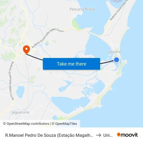 R.Manoel Pedro De Souza (Estação Magalhães) to Unisul map