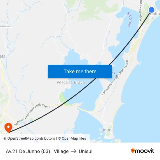 Av.21 De Junho (03) | Village to Unisul map