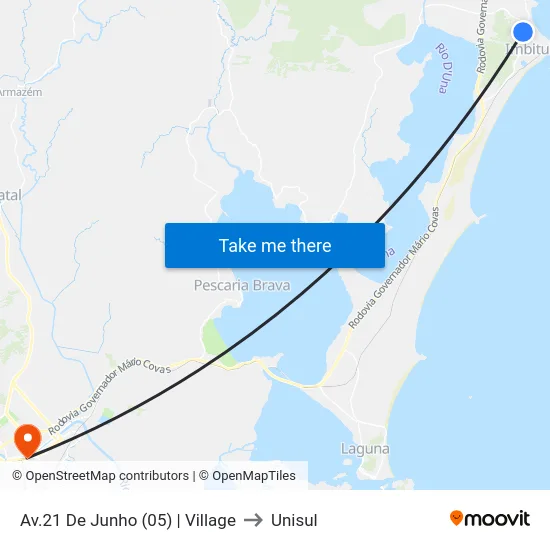 Av.21 De Junho (05) | Village to Unisul map