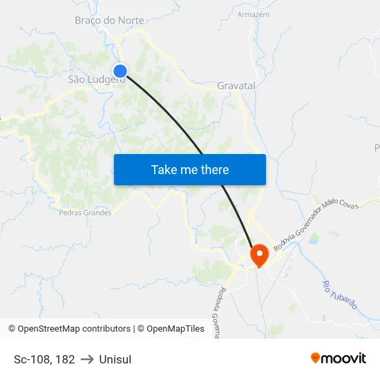 Sc-108, 182 to Unisul map