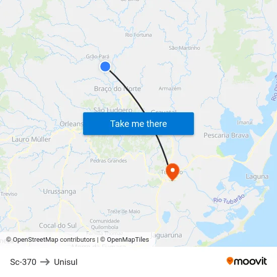 Sc-370 to Unisul map