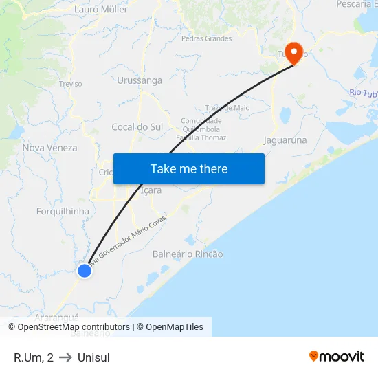 R.Um, 2 to Unisul map