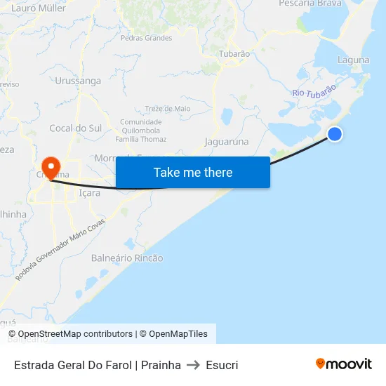 Estrada Geral Do Farol | Prainha to Esucri map