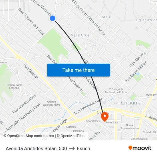 Avenida Aristídes Bolan, 500 to Esucri map