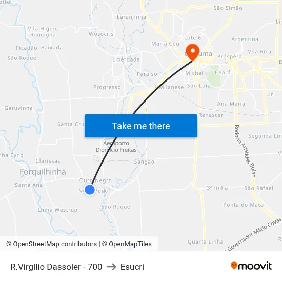 R.Virgílio Dassoler - 700 to Esucri map