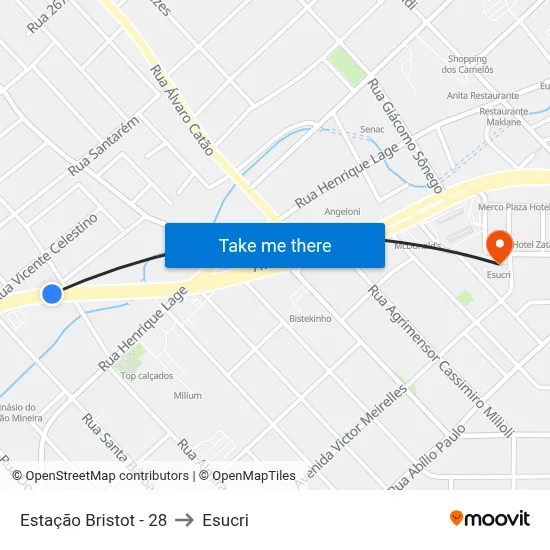 Estação Bristot - 28 to Esucri map