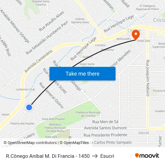 R.Cônego Aníbal M. Di Francia - 1450 to Esucri map