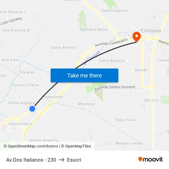Av.Dos Italianos - 230 to Esucri map