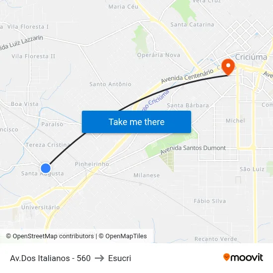 Av.Dos Italianos - 560 to Esucri map