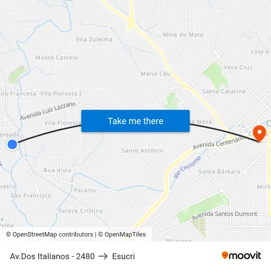 Av.Dos Italianos - 2480 to Esucri map