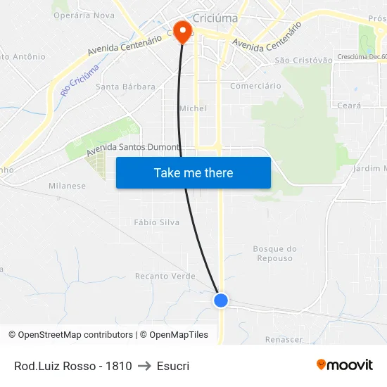 Rod.Luiz Rosso - 1810 to Esucri map