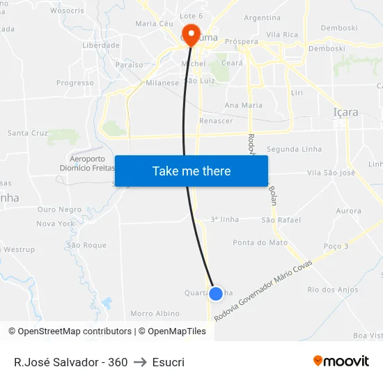 R.José Salvador - 360 to Esucri map