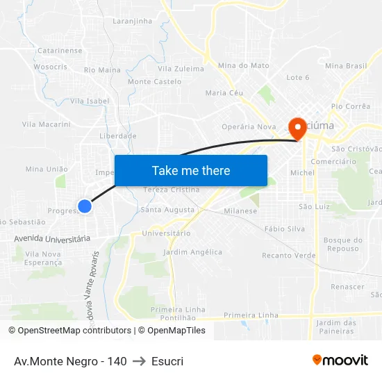 Av.Monte Negro - 140 to Esucri map