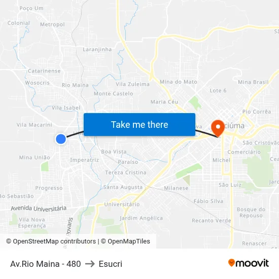 Av.Rio Maina - 480 to Esucri map