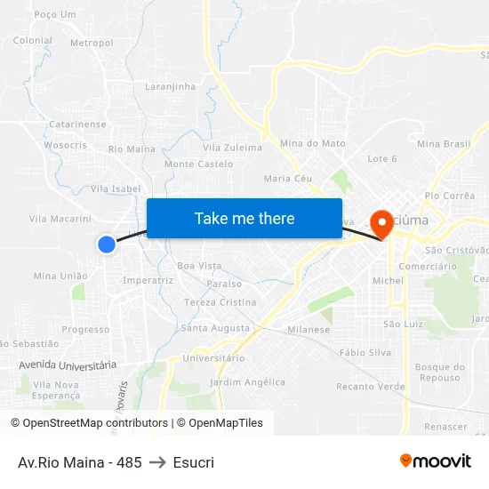 Av.Rio Maina - 485 to Esucri map