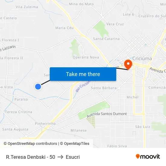 R.Teresa Denbski - 50 to Esucri map