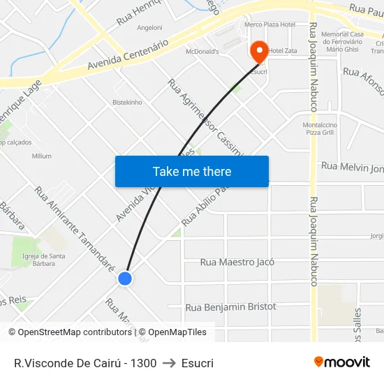 R.Visconde De Cairú - 1300 to Esucri map