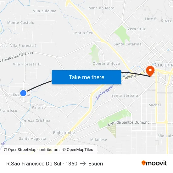 R.São Francisco Do Sul - 1360 to Esucri map