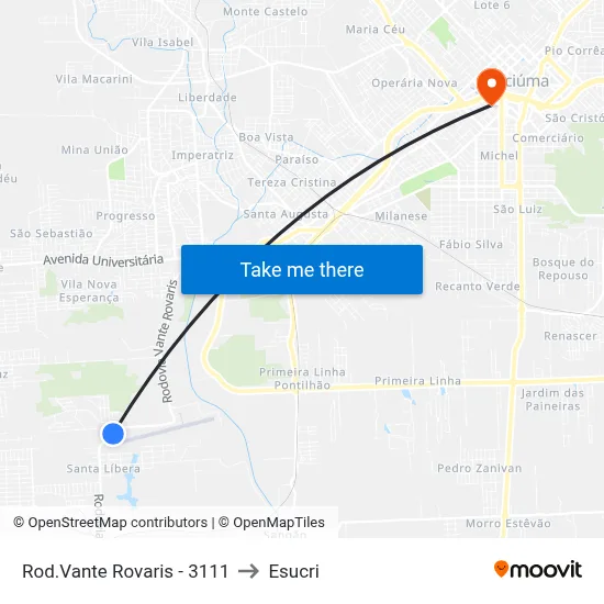 Rod.Vante Rovaris - 3111 to Esucri map