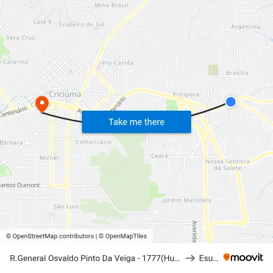 R.General Osvaldo Pinto Da Veiga - 1777(Hulha Cap) to Esucri map